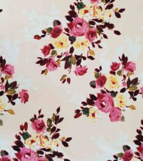 Floral-Yellow, Pink & Cream