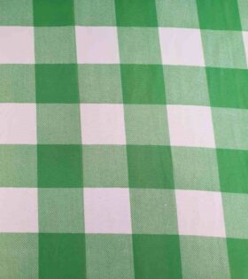 Printed Mini-Matt - Check - White & Green