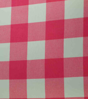 Printed Mini-Matt - Check - White & Pink