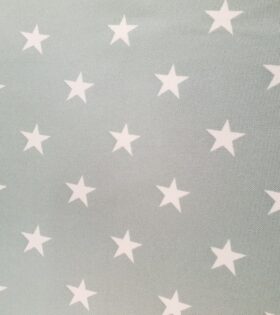 Printed Mini-Matt - Stars - Grey & White