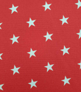 Printed Mini-Matt - Stars - White & Red