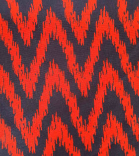 Printed Mini-Matt - Chevron - Navy & Red