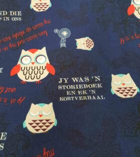 Printed Mini-Matt - Afrikaans - Navy & Cream