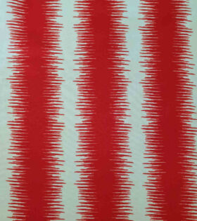 Printed Mini-Matt - Jagged Stripes - Red & White