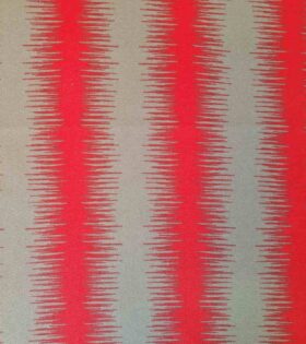 Printed Mini-Matt - Jagged Stripes - Grey & Red