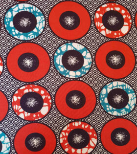 Printed Scuba - Ethnic - Black, Red & White