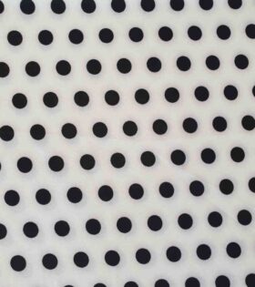 Printed Supersoft - Polka Dots - White & Black
