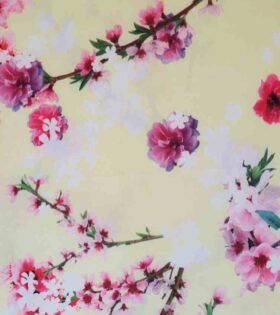Printed Supersoft - Floral - Light Yellow, Lavender & Pink