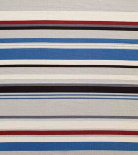 Bubble Crepe - Stripes Blue, Black & White