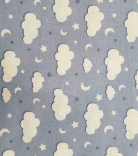 100% Turkish Printed Cotton - Clouds
