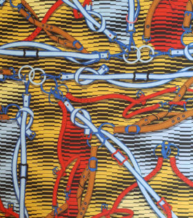 Chain Prints - Mustard, Black, Light Blue & Red