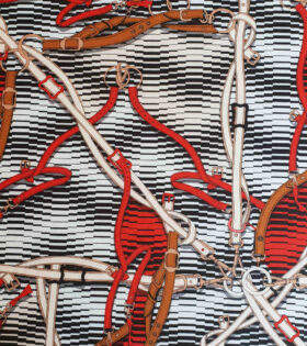 Chain Prints - White, Black & Red