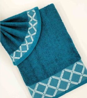 Diamond Leaf Bath Towels