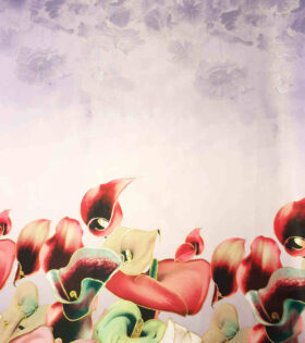 Foil Look Printed Duchess Satin