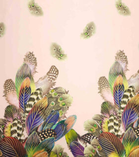 Foil Look Printed Duchess Satin