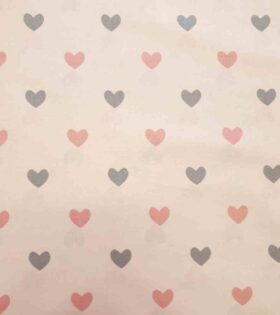100% Turkish Printed Cotton - Hearts