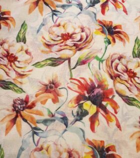 Printed Linen Look Voile