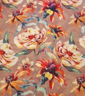 Printed Linen Look Voile