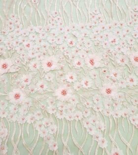 Applique Pearls Evening Tulle