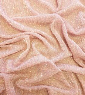 Pleated Spangle Mesh - Dusty Pink