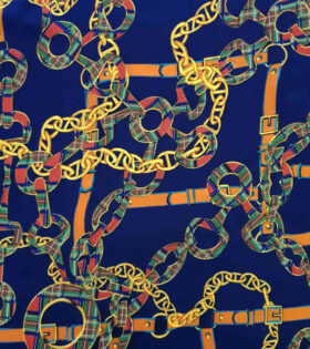 Chain Prints - Tartan Navy