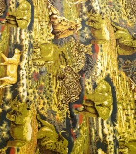 Printed Poly Cotton - Natural
