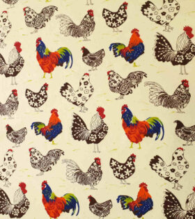 Printed Poly Cotton - Roosters