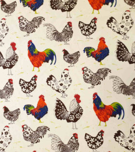 Printed Poly Cotton - Roosters