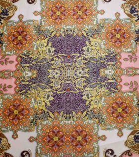Designer Digital Print Duchess Satin - Dusty Pink