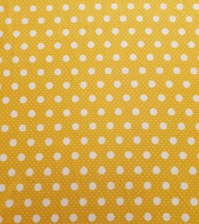 Printed Supersoft - Polka Dots - Yellow & White