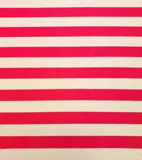 Printed Mini-Matt - Stripes - White & Cerise Pink