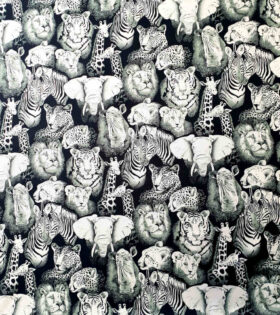 Printed Poly Cotton - Natural