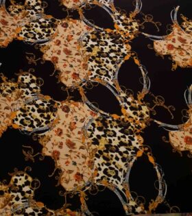 Milk Georgette - Chain Prints - Black