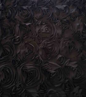 Ribbon Rose Chiffon - Black