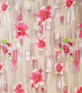 Printed Bon Bon - Grey & Pink - Floral