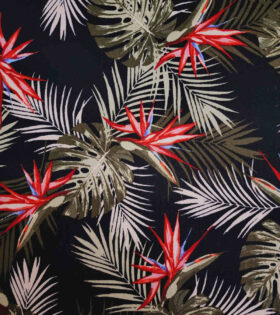 Printed DTY - Strelitzia - Black