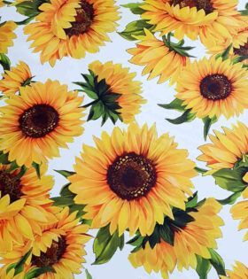Printed Duchess Satin - Sunflowers