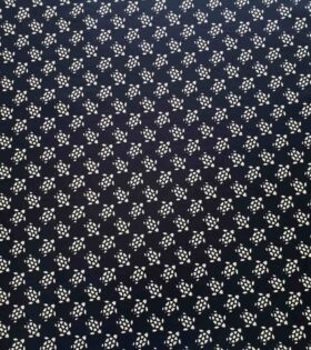 Printed Cotton Poplin - Turtle - Navy Blue & White