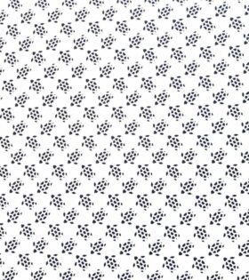 Printed Cotton Poplin - Turtle - Navy Blue & White