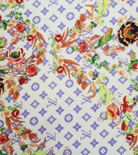 Designer LV Silk Satin - White