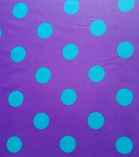 Printed Mini-Matt - Polka Dots - Purple & Turquoise