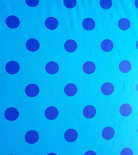 Printed Mini-Matt - Polka Dots - Turquoise & Royal Blue
