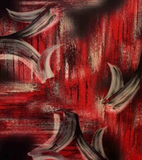 Printed Bon Bon - Red - Abstract