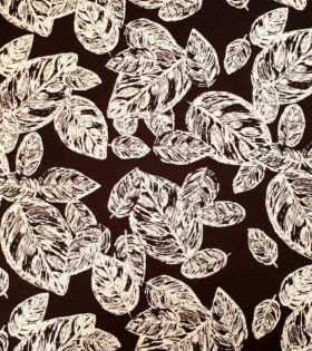 Printed Dull Satin - Black