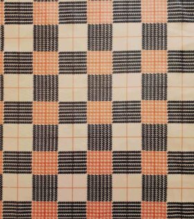 Hounds tooth Foil Look Scuba - Beige & Pink