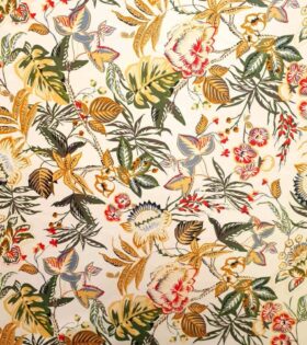 Printed Dull Satin - Bohemian - Ivory