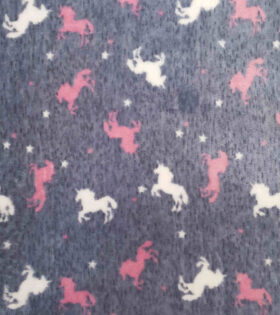 Coral Velour Fleece - Unicorn