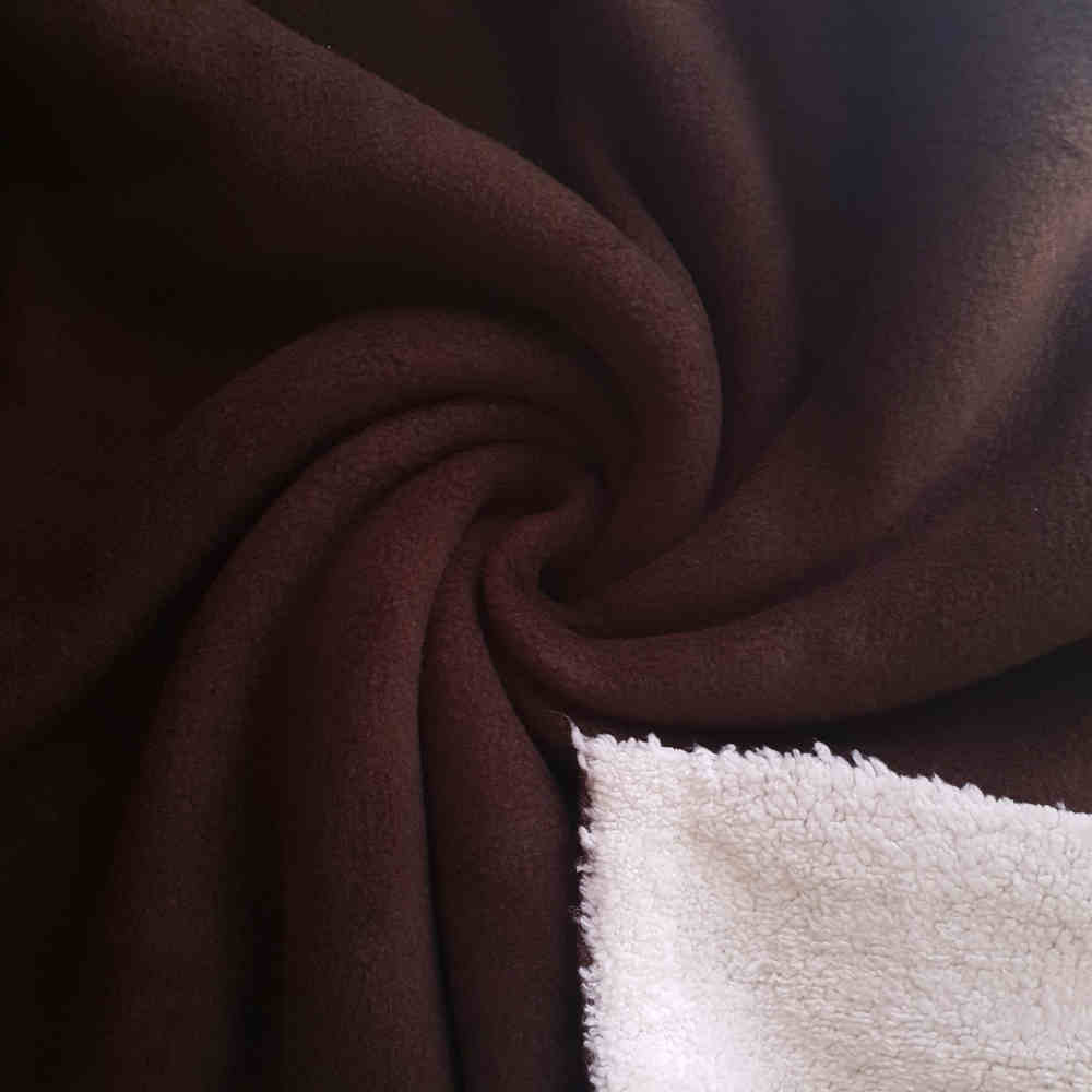 Double Sided Sherpa Fleece Brown Curtain Dream