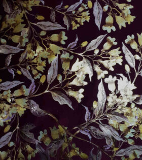 Foil Stretch Velvet - Maroon