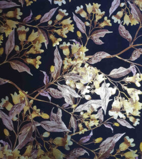 Foil Stretch Velvet - Navy Blue